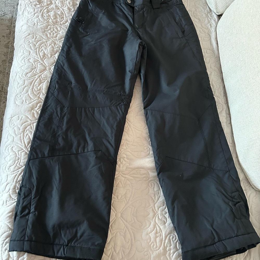 Kids Black Snow Pants